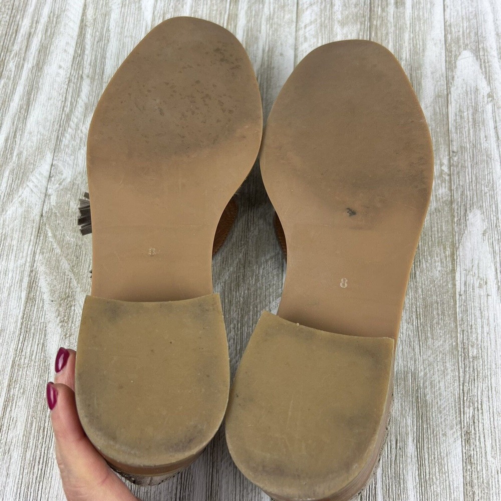 Jeffrey Campbell Taupe Suede Perforated Tassel Loafers - Picture 9 of 10